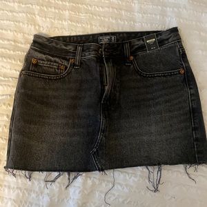 Abercrombie and Fitch black denim skirt